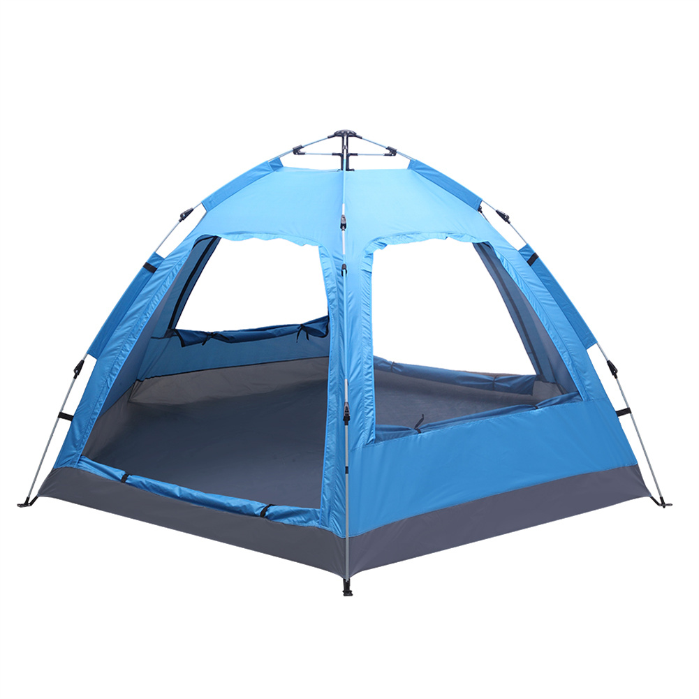 Cheap Goat Tents Camping Tent Waterproof Six sided Single layer Double door Double window Hydraulic Tent For Outdoor Hiking Travel   